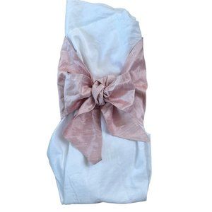 The Beaufort Bonnet Company Bow Swaddle Southern Blush Silk Newborn USA Made